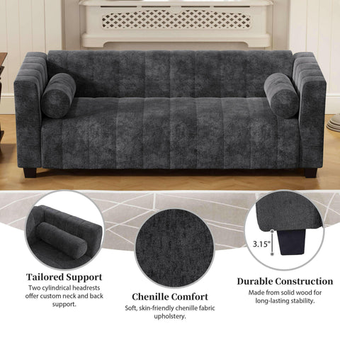 78.7''Upholstered Sofa for Living Room, Bedroom, Salon, Simplified.