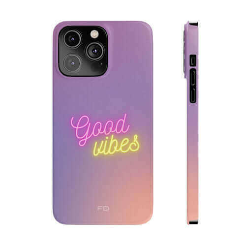 Good Vibes Theme Slim Case for iPhone 14 Series.