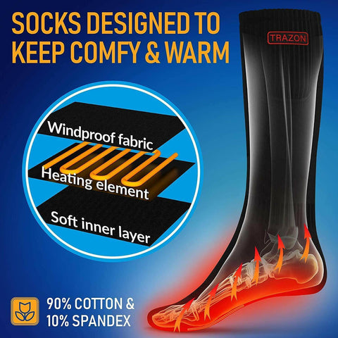 Heated Socks for Men and Women Rechargeable   Electric Battery Thermal.