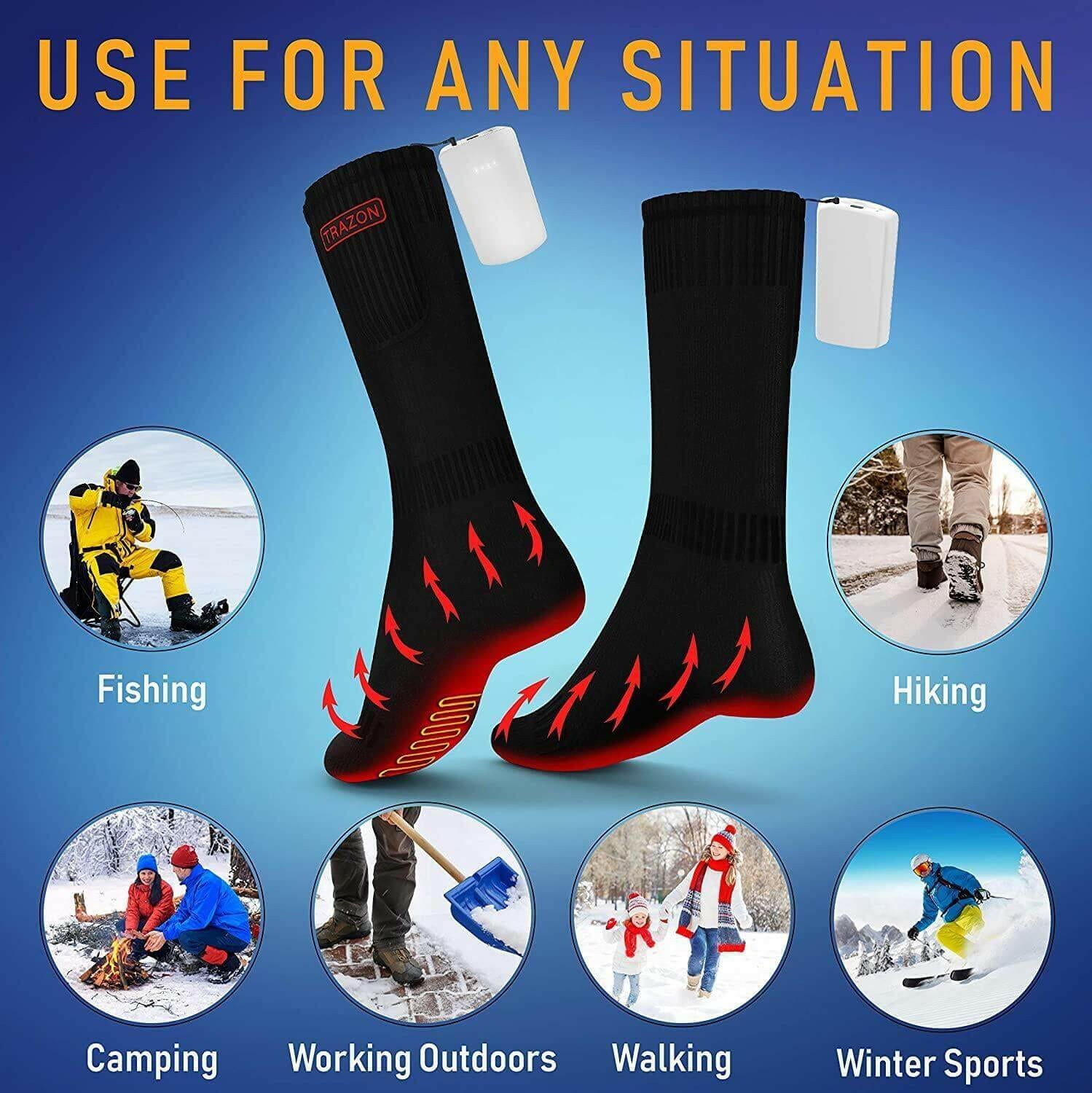 Heated Socks for Men and Women Rechargeable   Electric Battery Thermal.