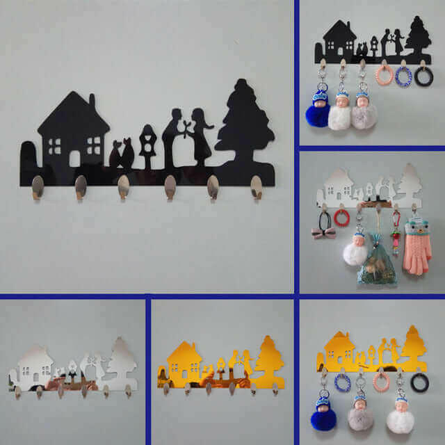 1 Set 6PC Hook Wall Stickers Decorative Home.