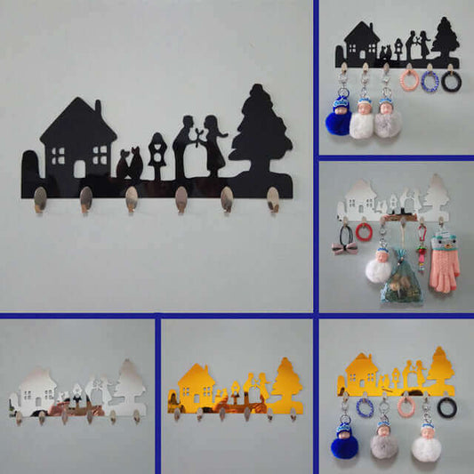 1 Set 6PC Hook Wall Stickers Decorative Home