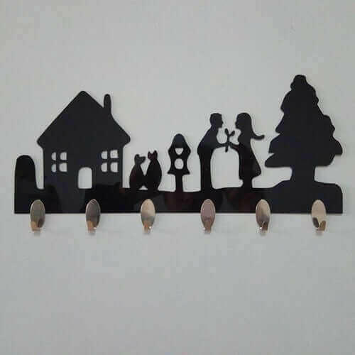 1 Set 6PC Hook Wall Stickers Decorative Home