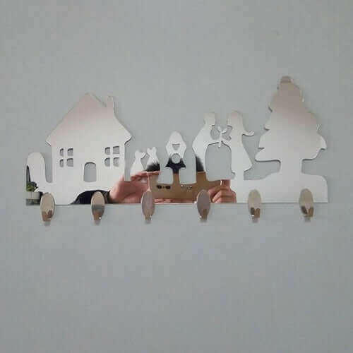 1 Set 6PC Hook Wall Stickers Decorative Home