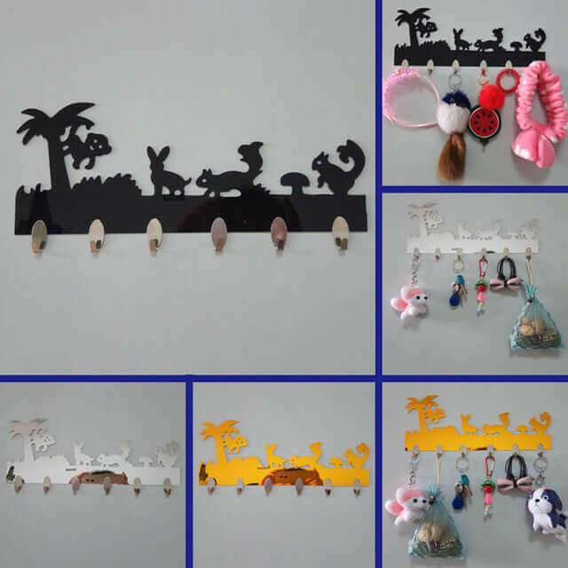 1 Set 6PC Hook Wall Stickers Decorative Home.