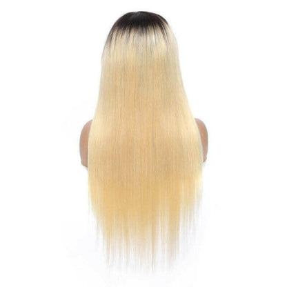 #1B/613 Straight 180% Density #613 Wig with Bang 200% Density Human.