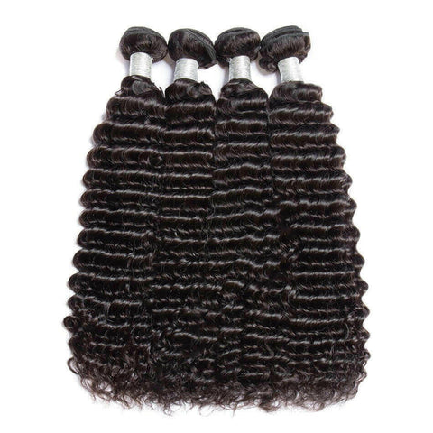 10A Grade 1/3/4 Deep Wave Brazilian Human Hair Bundles.