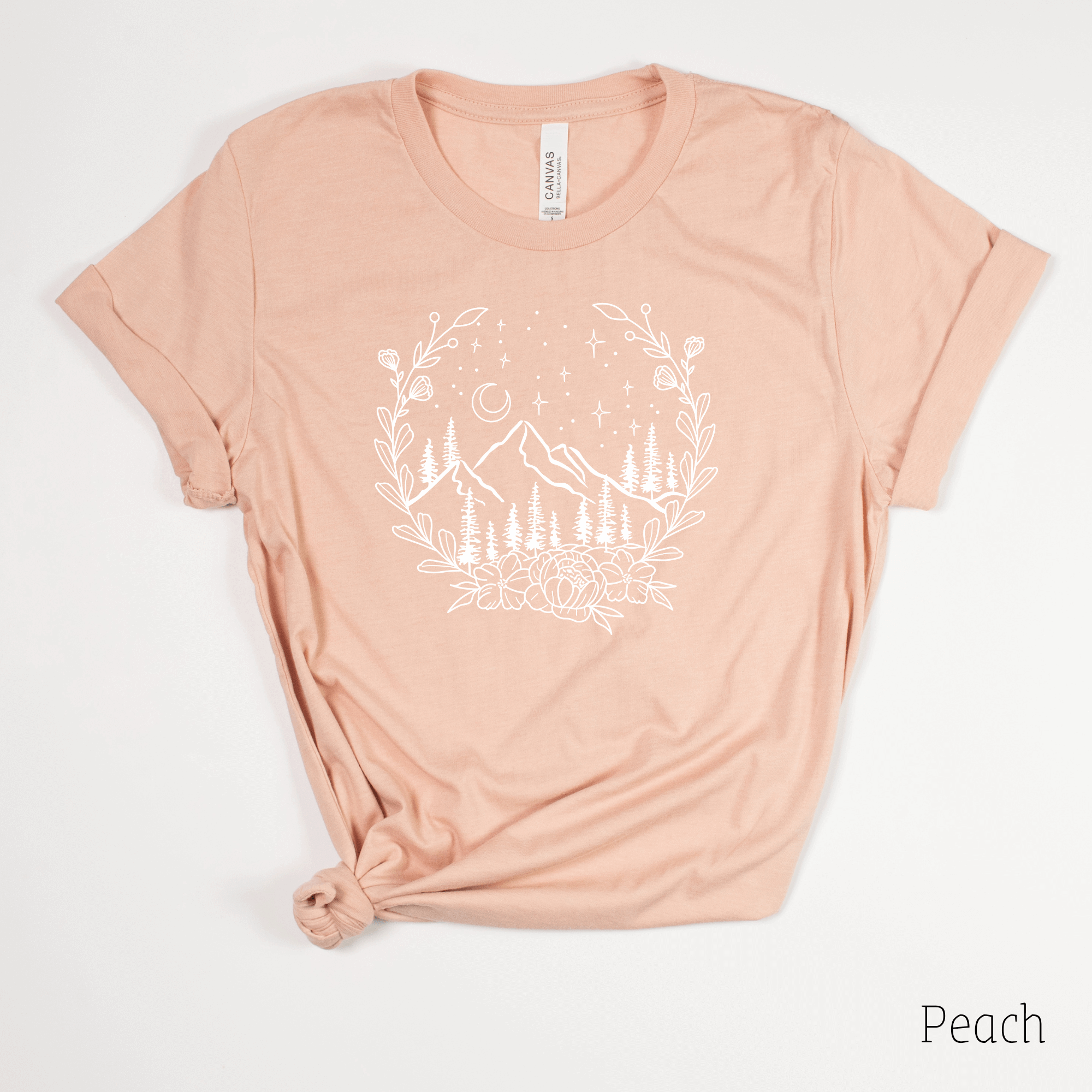 Mountain TShirt, Graphic Tee Nature, Floral Shirts