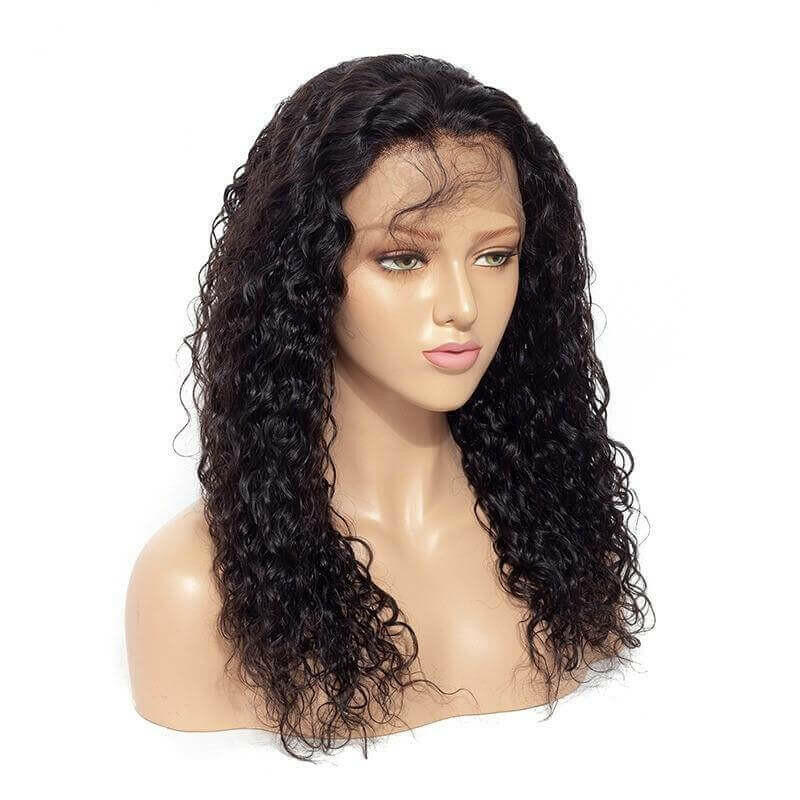 13x4 HD Transparent Lace Frontal Water Wave Human Hair Wigs 200% Densi.