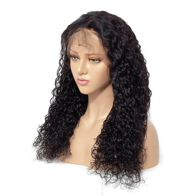 13x4 HD Transparent Lace Frontal Water Wave Human Hair Wigs 200% Densi.