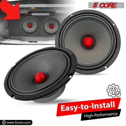 Copy of 5 Core 4pcs 8" Car Audio Speakers with Bullet 580 W 4 Ohm