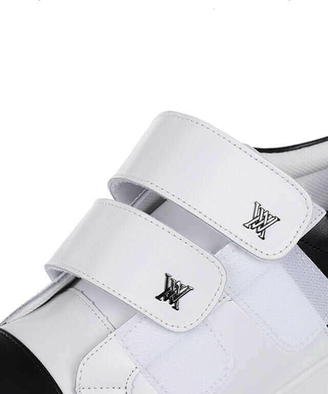 ANEW Golf: Men's Color Block Double Velcro Sneakers - Black.