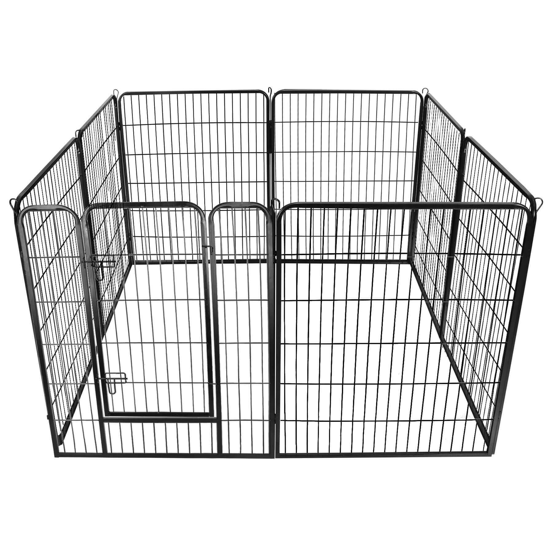 39" Height Outdoor Pet Playpen Metal Exercise Fence Kennel Dog Playpen - 8 Panels