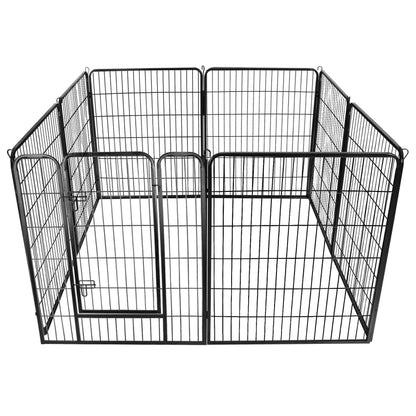 39" Height Outdoor Pet Playpen Metal Exercise Fence Kennel Dog Playpen - 8 Panels