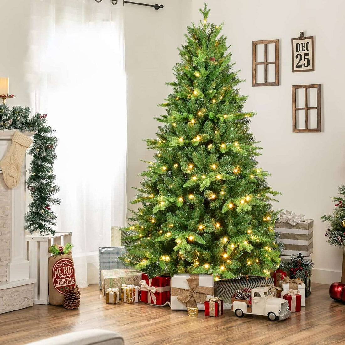 6FT PE&amp;PVC Prelit Christmas Tree