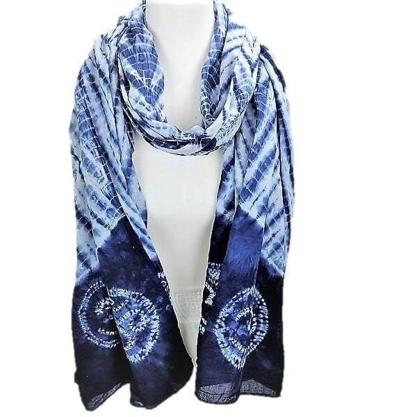 Savasana Indigo Dyed Long Scarf for mothers day gifts