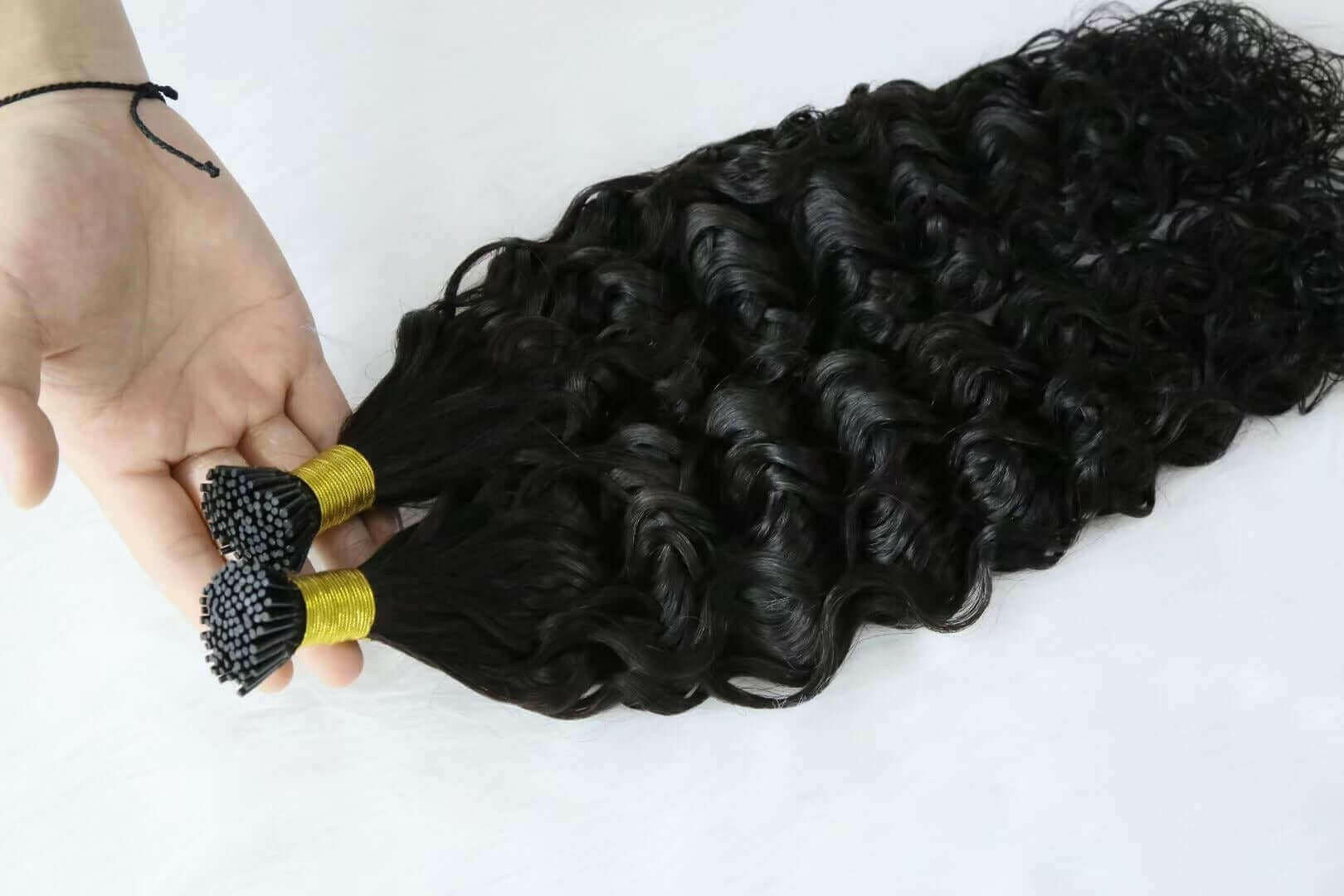 Brazilian Deep Wave Human Hair i Tip Microlinks Bulk Braiding Human Ha.