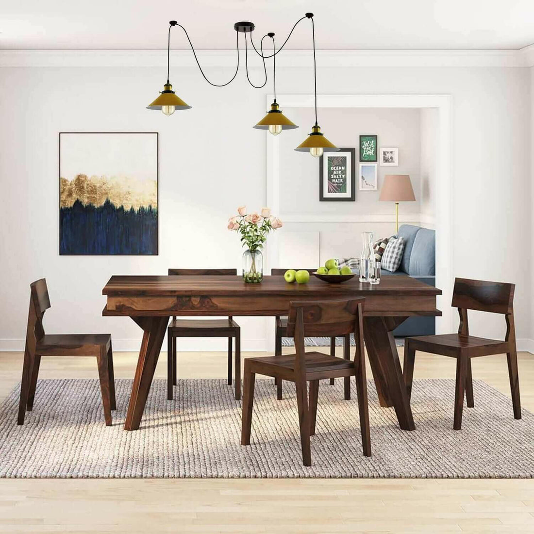 Modern large spider Braided Pendant lamp 3heads Clusters of Hanging