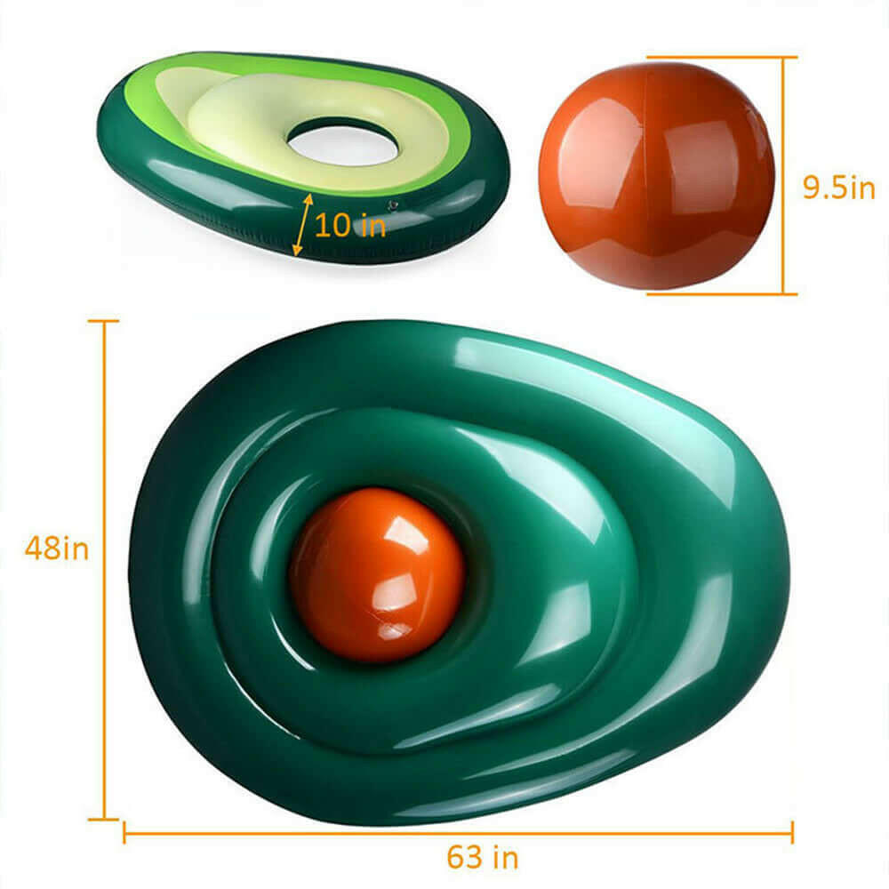 Inflatable Avocado Pool Float Pool Swimming Float Swimming Ring Pool.