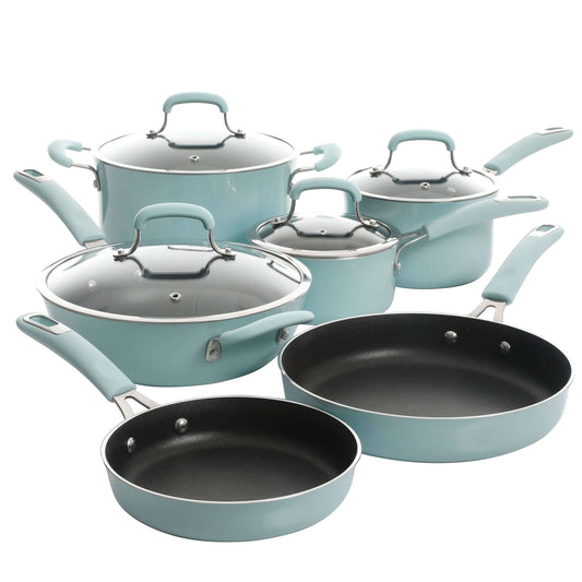 Kenmore Elite Andover 10 Piece Nonstick Aluminum Cookware Set in