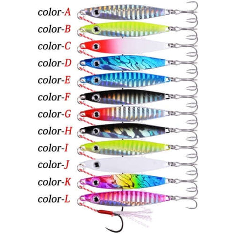 12pcs Metal Spoon Jigs Carp Fishing Lure 7g 12g 17g 22g 30g 40g