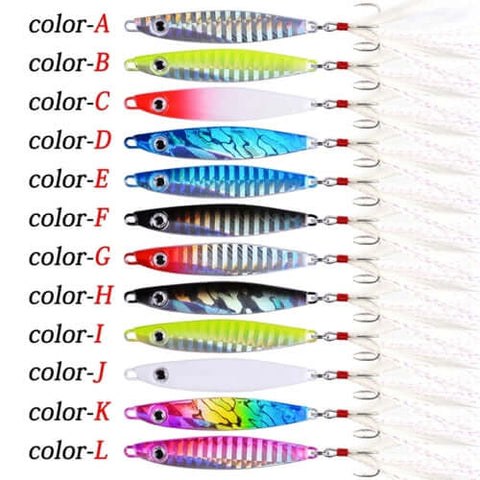 12pcs Metal Spoon Jigs Carp Fishing Lure 7g 12g 17g 22g 30g 40g