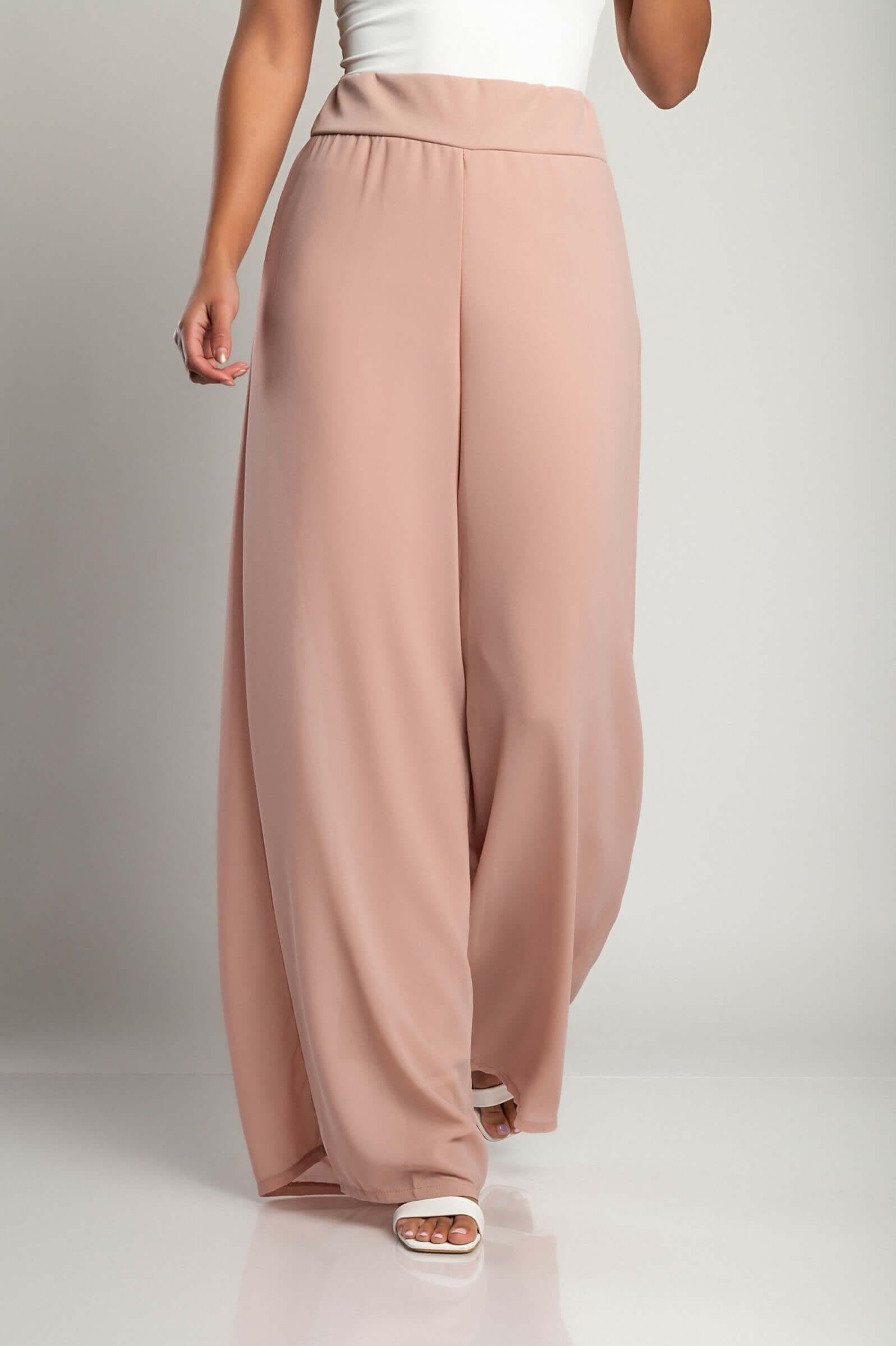 Elegant long pants Veronna, pink.