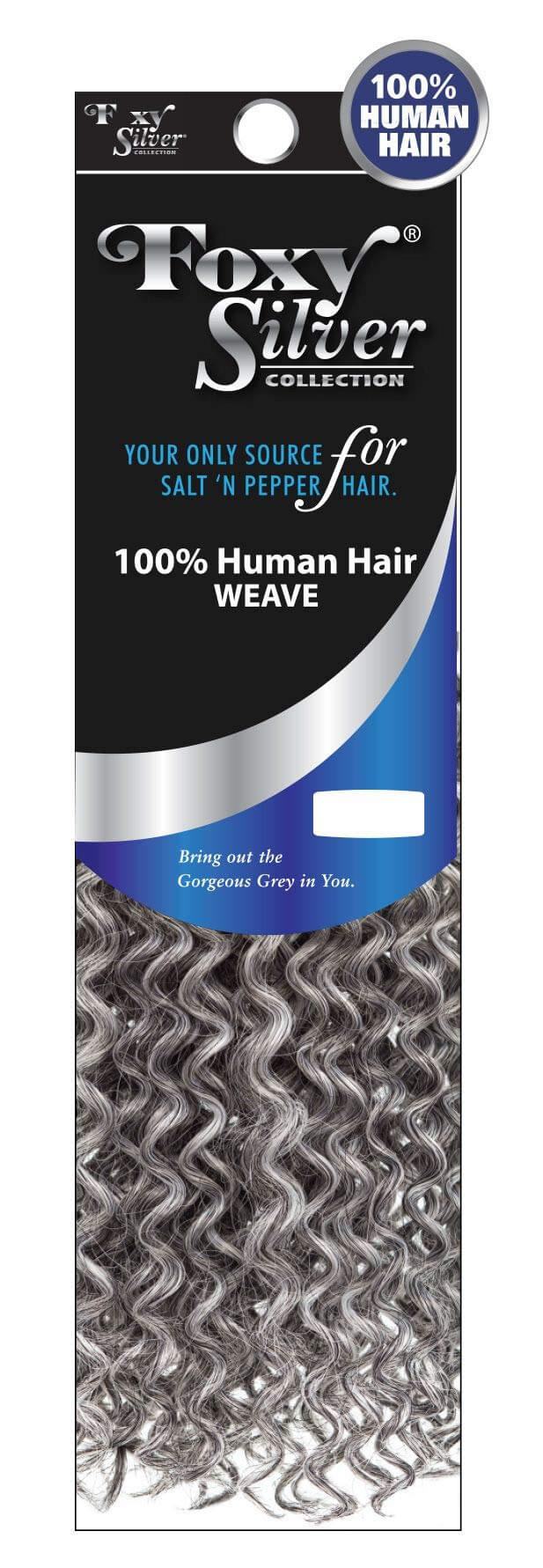 Foxy Silver HH Jerry Curl Human Hair Weave – 10 Inches, Color 280
