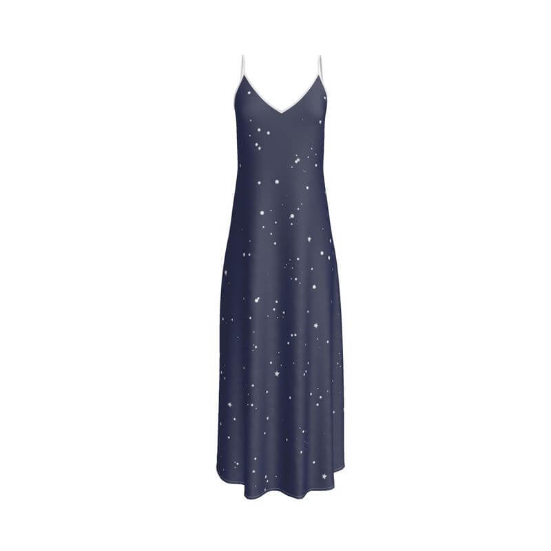 Andromeda Silk Dress in Twilight