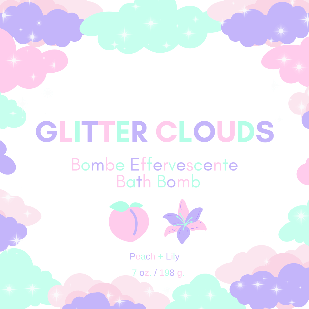 Glitter Clouds - Bath Bomb.