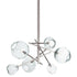 Molten Chandelier With Clear Glass (Polished Nickel)