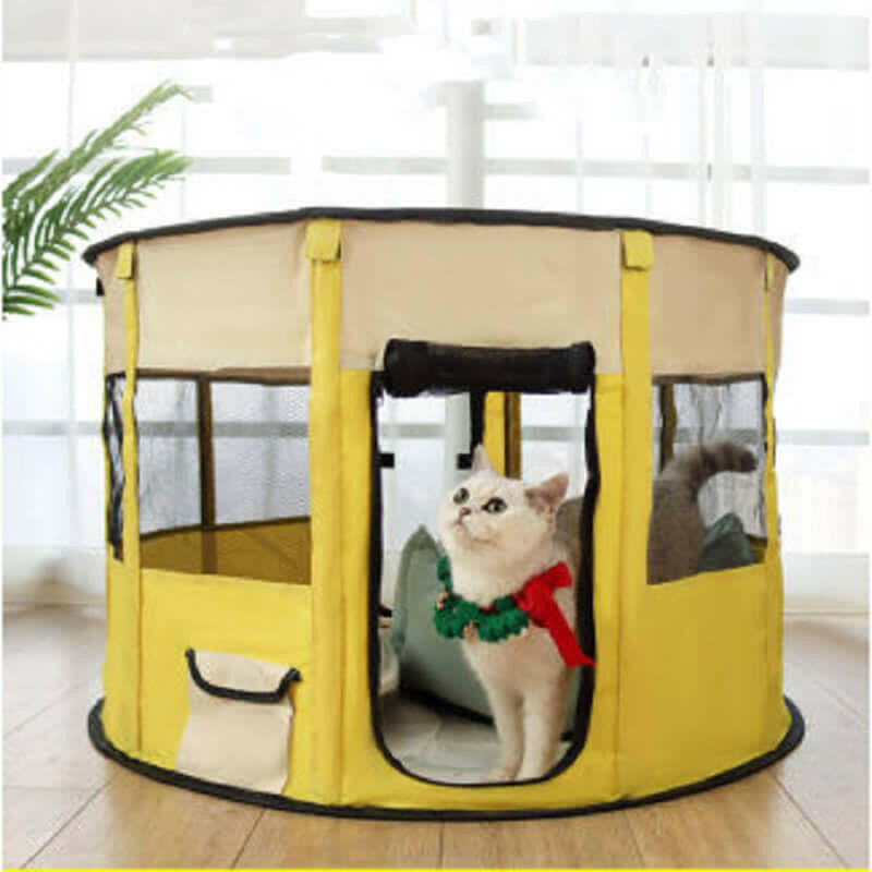 Portable Pet House Oxford Cloth Crate Room Playing.