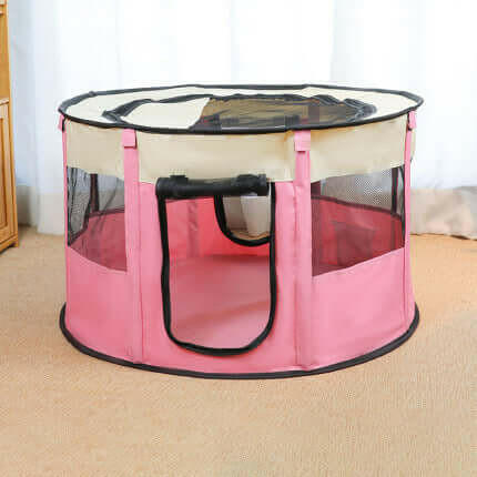 Portable Pet House Oxford Cloth Crate Room Playing.