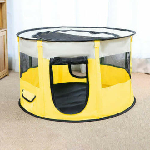 Portable Pet House Oxford Cloth Crate Room Playing.