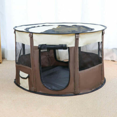 Portable Pet House Oxford Cloth Crate Room Playing.