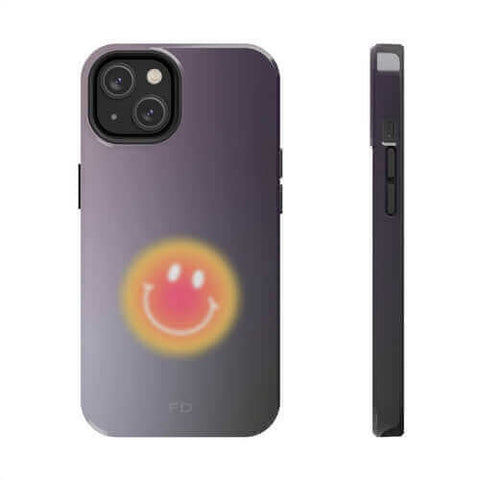 Smiley Face Tough Case - Best iPhone Case with Wireless Charging
