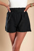 Belted shorts, black