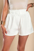 Belted shorts, white