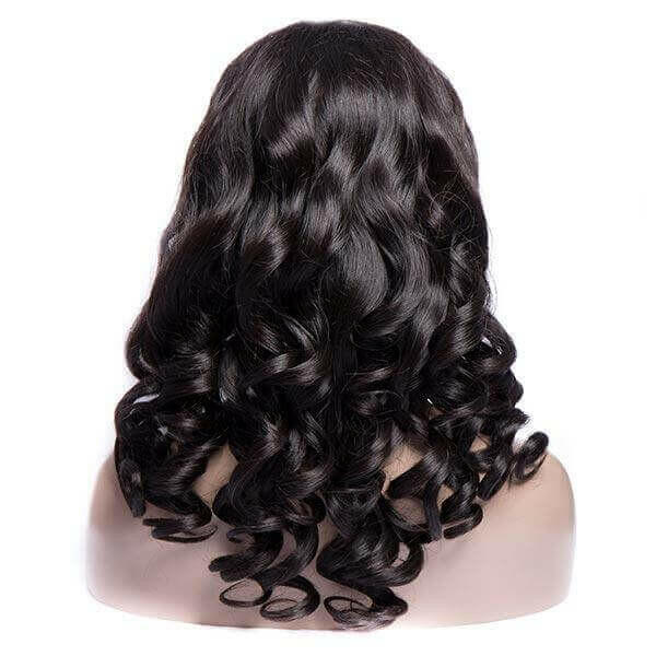 13x4 HD Transparent Lace Front Loose Wave Human Hair Wigs 200% Density.