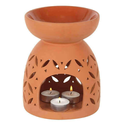 20cm Large Terracotta Oil Burner.