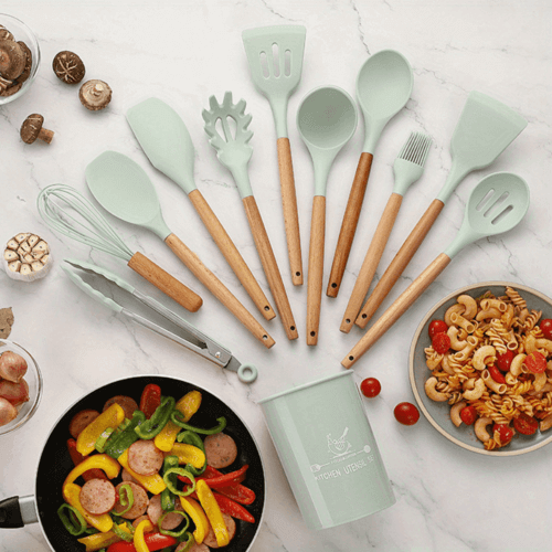 12 Piece Silicone Kitchen Utensil Set (more color options)