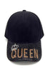 POLYESTER WITH RHINESTONE QUEEN BALL CAP