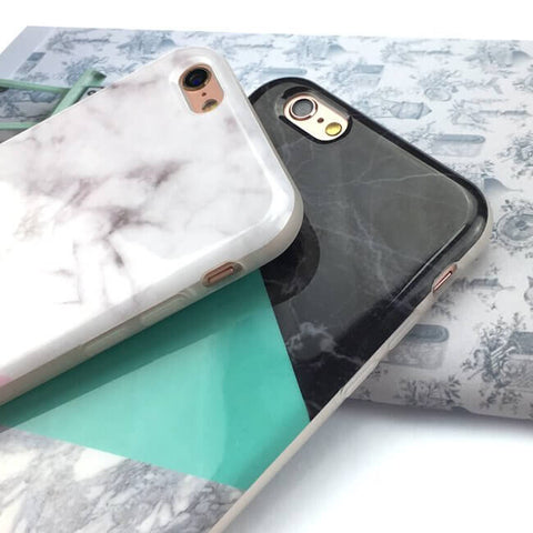 Marble Meets The Fashion Colors iPhone Case