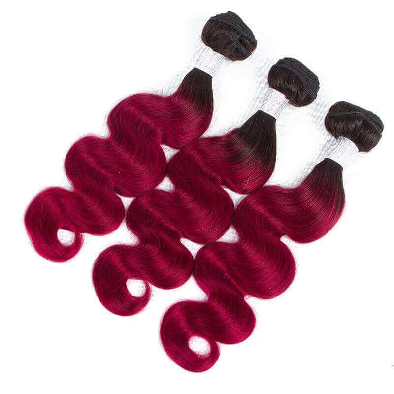 BeuMax 1B Burgundy Body Wave BUNDLES with CLOSURES &amp; FRONTALS
