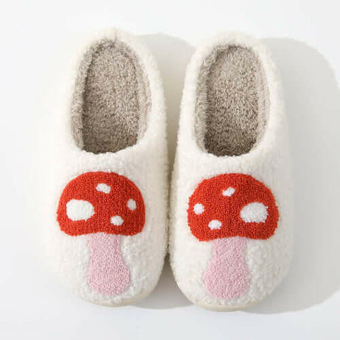 Mushroom Plush Slippers.