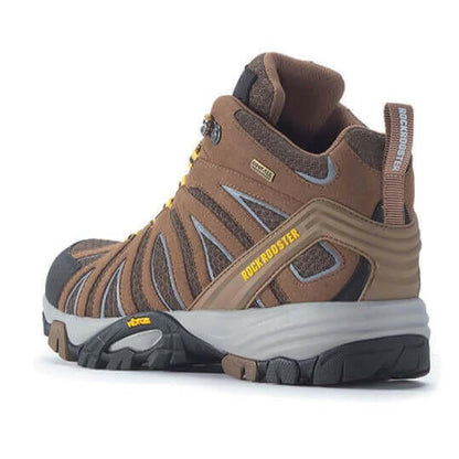 ROCKROOSTER Bedrock Brown 6 Inch Waterproof Hiking Boots with VIBRAM®.