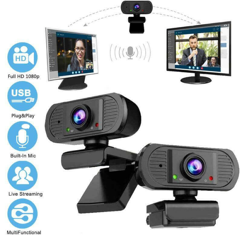 ZOOMEX 1080P HD Portable Camera And Mic For Video Chat.