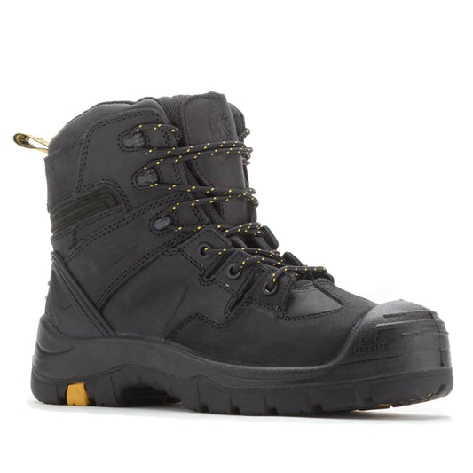 ROCKROOSTER Woodland Black 6 inch Composite Toe Leather Work Boots.