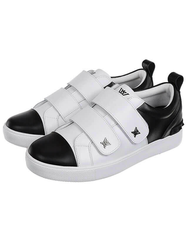 ANEW Golf: Men's Color Block Double Velcro Sneakers - Black.