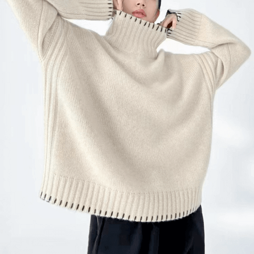 Womens High Collar Turtle Neck Sweater.